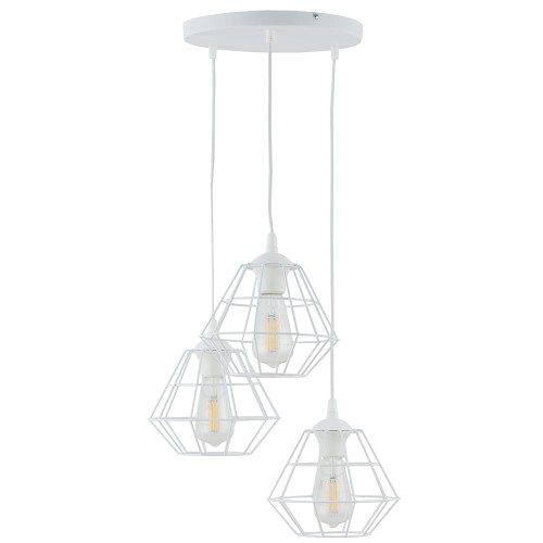 Lampa wisząca DIAMOND 6213 TK Lighting 3xE27 15W Metal Biały