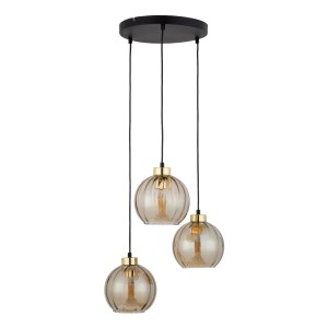 Lampa wisząca DEVI 4637 TK Lighting 3xE27 15W Szkło Bursztyn