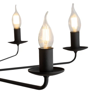 Lampa wisząca LIMAL TK Lighting 5xE14 40W z żarówkami świeczkowymi.