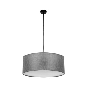 Lampa wisząca EARTH TK Lighting 1xE27 15W Tkanina Szaro grafitowy.