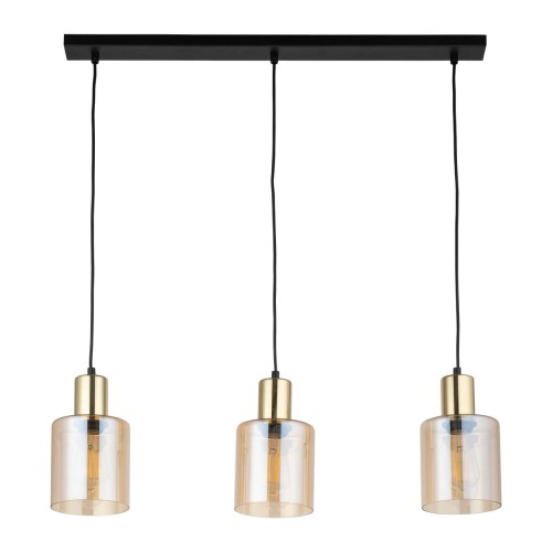 Lampa wisząca SIERRA 6666 TK Lighting 3xE27 15W Szkło Bursztyn