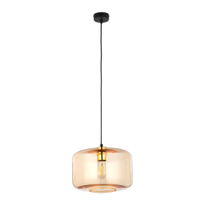 Lampa wisząca ALMA 4900 TK Lighting 1xE27 15W Szkło Bursztyn