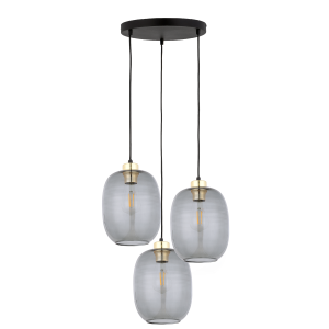 Lampa wisząca DELTA 4840 TK Lighting 3xE27 15W Szkło Graphite