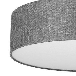 Lampa sufitowa EARTH TK Lighting 4xE27 szaro-grafitowa tkanina tworzywo.