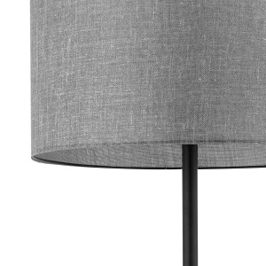 Lampa podłogowa EARTH TK Lighting 1xE27 15W z szarym, grafitowym abażurem.