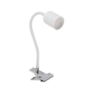 Lampka nocna TOP TK Lighting 1xGU10 5W biała klips.