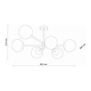 Lampa sufitowa SARIUS TK Lighting 6xG9 6W Szkło Biały.