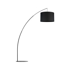 Lampa podłogowa MOBY TK Lighting czarny abażur łuk.