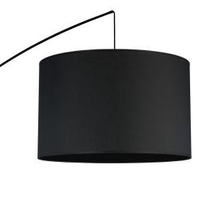 Lampa podłogowa MOBY TK Lighting 1xE27 15W Tkanina Czarny abażur.