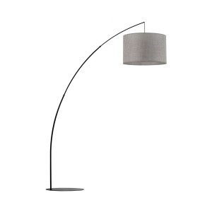 Lampa podłogowa MOBY TK Lighting 1xE27 15W o szaro-grafitowym abażurze.