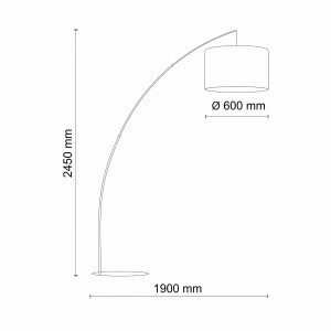 Lampa podłogowa MOBY TK Lighting zielona schemat.