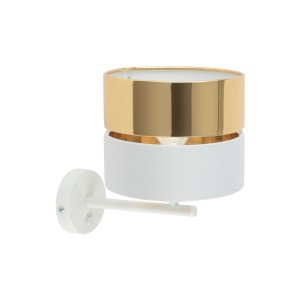 Lampa ścienna Kinkiet HILTON 4770 TK Lighting 1xE27 15W Tkanina + tworzywo Biało / złoty