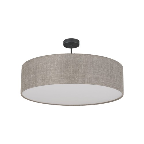 Lampa sufitowa RONDO 6248 TK Lighting 4xE27 15W Len + tworzywo Szaro beżowy + biała blenda