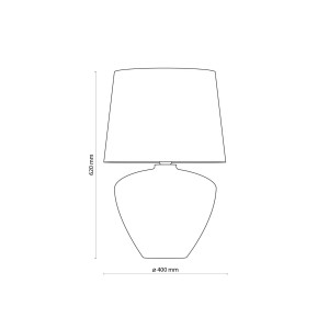 Lampka nocna FIORD TK Lighting 1xE27 15W Tkanina Czarny schemat wymiarów.