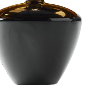 Lampka nocna FIORD TK Lighting z czarną tkaniną i żarówką E27 15W.