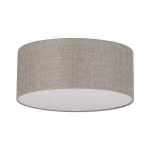 Lampa sufitowa RONDO TK Lighting 4xE27 15W Len + tworzywo Szaro beżowy + biała blenda.