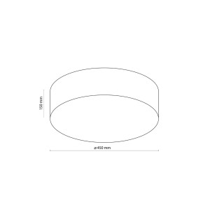 Lampa sufitowa RONDO TK Lighting 4xE27 w kolorze szaro-beżowym z białą blendą.