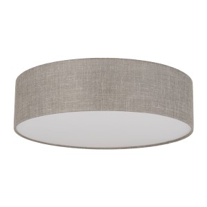 Lampa sufitowa RONDO 5637 TK Lighting 4xE27 15W Len + tworzywo Szaro beżowy + biała blenda