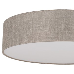 Lampa sufitowa RONDO TK Lighting 6xE27 15W w kolorze szaro-beżowym z białą blendą.