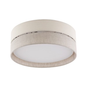Lampa sufitowa ECO 5775 TK Lighting 3xE27 15W Tkanina + tworzywo Szaro beżowy + biała blenda