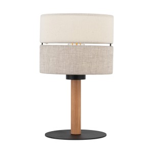 Lampka nocna ECO 5596 TK Lighting 1xE27 15W Tkanina Szaro beżowy