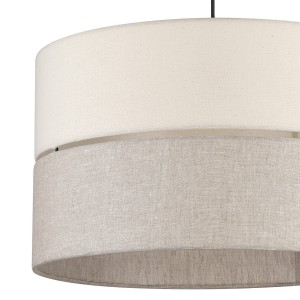 Lampa wisząca ECO TK Lighting 3xE27 15W Tkanina Szaro beżowy