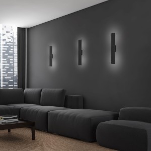 Kinkiet NAVI TK Lighting 2xG9 6W zamontowane na ścianie w nowoczesnym salonie.