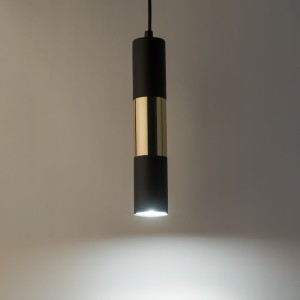 Lampa wisząca VIVIEN TK Lighting 1xGU10 10W czarno-złota.