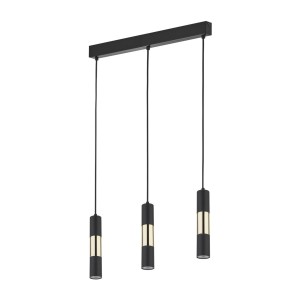 Lampa wisząca VIVIEN TK Lighting 3xGU10 10W czarna.