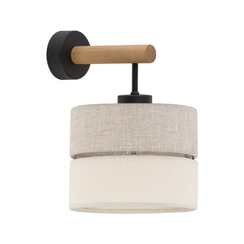 Lampa ścienna Kinkiet ECO 5776 TK Lighting 1xE27 15W Tkanina Szaro beżowy