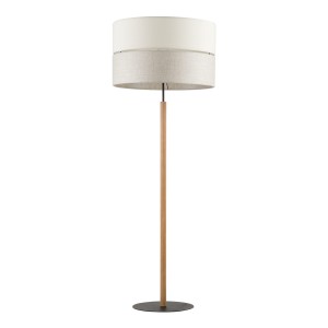 Lampa podłogowa ECO 5597 TK Lighting 1xE27 15W Tkanina Szaro beżowy