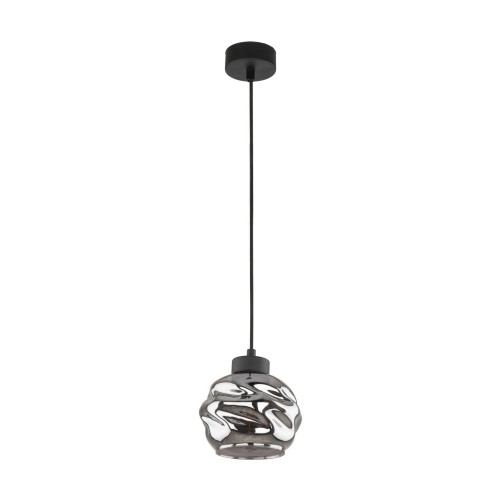 Lampa wisząca ZULIA 5724 TK Lighting 1xE27 15W Szkło Grafit lustrzany