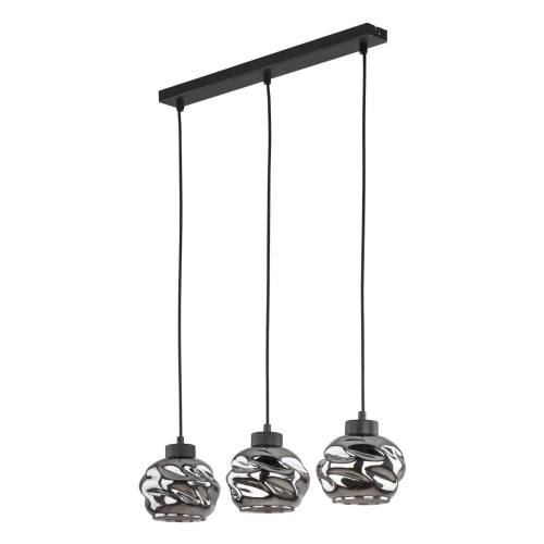 Lampa wisząca ZULIA 5725 TK Lighting 3xE27 15W Szkło Grafit lustrzany