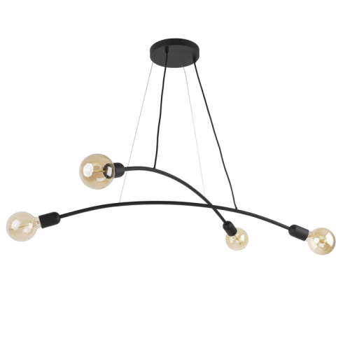 Lampa wisząca HELIX 2724 TK Lighting 4xE27 Metal Czarny