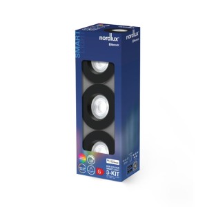 Oprawy podtynkowa DonSmart Nordlux 1xLED w czarnym kolorze w opakowaniu.