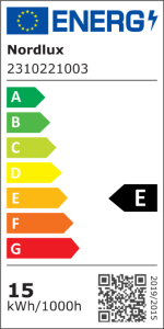 Etykieta energetyczna dla Lampa ścienna MALAIKA Nordlux 1xLED Aluminium Czarny, klasa E.