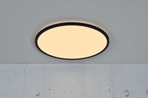 Lampa sufitowa OJA Nordlux 1xLED czarna zamontowana na suficie