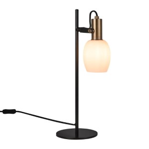 Lampa stołowa ARILD Nordlux 1xE14 40W Metal Czarny z białym kloszem