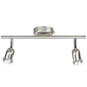 Lampa sufitowa AVENUE Nordlux 2xGU10 10W Metal Stal szczotkowana.
