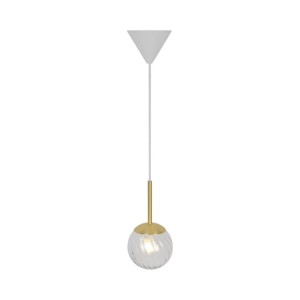 Lampa wisząca CHISELL Nordlux Metal Mosiądz z kloszem szklanym.