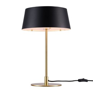 Lampa stołowa CLASI Nordlux, metalowa czarna z abażurem.