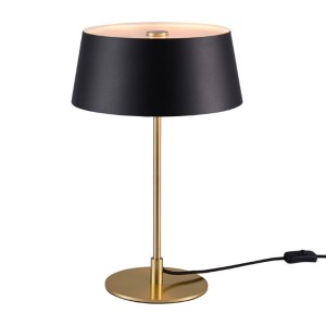 Lampa stołowa CLASI Nordlux 1xE14 10W Metal Czarny na złotej podstawie.