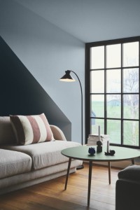 Lampa podłogowa DIAL Nordlux 1xE27 40W Metal Czarny w nowoczesnym salonie.