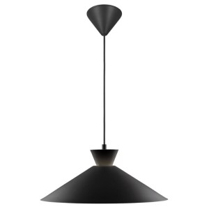 Lampa wisząca DIAL Nordlux 1xE27 40W Metal Czarny z nowoczesnym kloszem.
