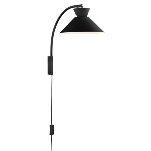 Lampa ścienna DIAL Nordlux czarna 1xE27 40W metalowa.