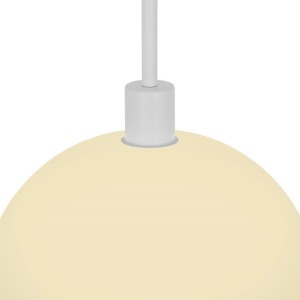 Lampa wisząca ELLEN Nordlux 1xE27 40W Szkło Biały z bliska.