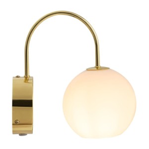 Lampa ścienna FRANCA Nordlux 1xE14 40W Metal Mosiądz, elegancka kula.