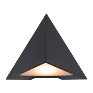 Czarna lampa ścienna KONIT Nordlux 1xGU10 10W w kształcie trójkąta.