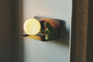 Lampa ścienna LILIBETH Nordlux 1xE14 25W Metal Czarny z dekoracją krokodyla.