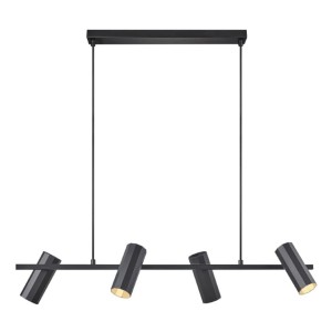 Lampa wisząca ALANIS Nordlux 1xGU10 15W Metal Czarny - nowoczesne oświetlenie sufitowe.